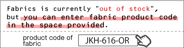 you can enter fabric product code in the space provided